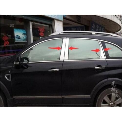 8pcs! High Quality Stainless Steel Central Window Pillar Posts Cover Trim For Chevrolet Captiva 2012 2013 2014 2015 Car Styling
