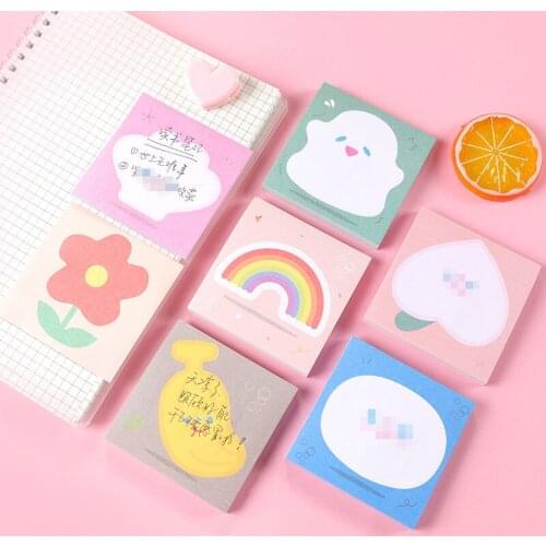 80sheets Ins Hyuna Style Sticky Notes Memo pad N Times Stickers Student Messages Tearable School Office Supplies Stationery