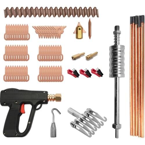 86pcs Dent Puller Kit Car Body Repairing Tools Spot Welding Electrodes Spot Welder Machine Removing Straightenging Dents Remover