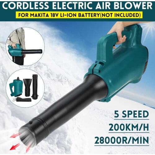 28000r/min Cordless Electric Air Blower Vacuum Cleannig Blower Blowing & Suction Leaf Dust Collector For Makita 18V Battery