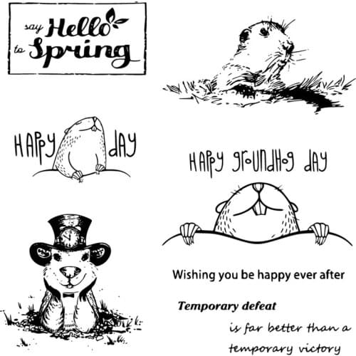 DABOXIBO Groundhog Clear Stamps Mold For DIY Scrapbooking Cards Making Decorate Crafts 2021 NEW Arrival