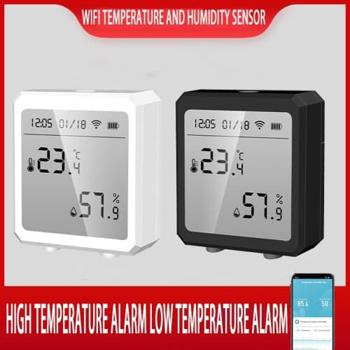 Tuya Temperature and Humidity Sensor WiFi Smart Home Indoor Thermometer Date Digital Display Detector