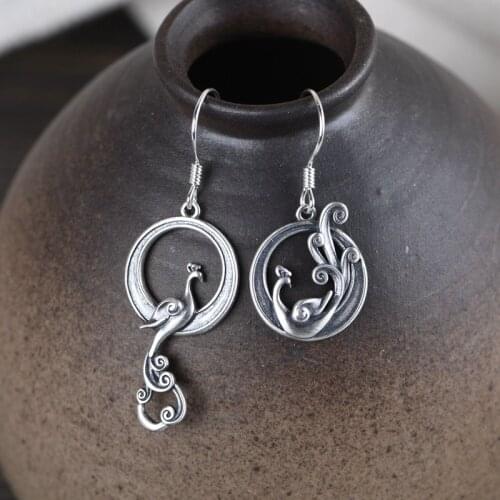 Phoenix Dangle Earrings 925 Sterling Silver Gothic Drop Earrings For Women Fashion Punk Jewelry Valentine Gifts Wholesale Price