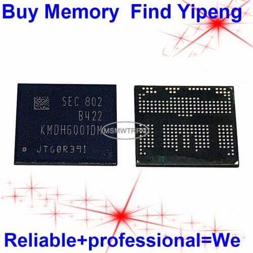 KMDH6001DM-B422 BGA254Ball EMCP 64+32 64GB Mobilephone Memory New original and Second-hand Soldered Balls Tested OK