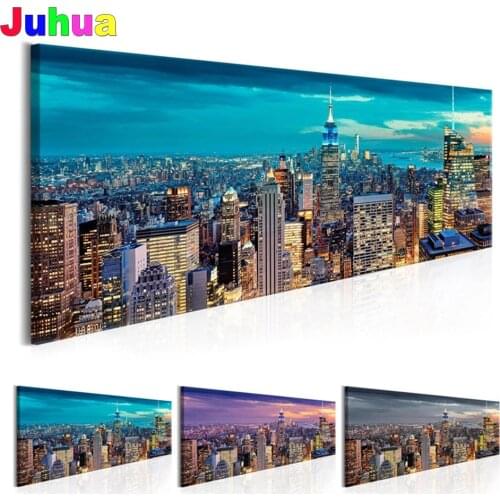 New York City Night Scenery 5D Diy Diamond Painting full round square landscape diamond Embroidery gift Mosaic stitch home decor