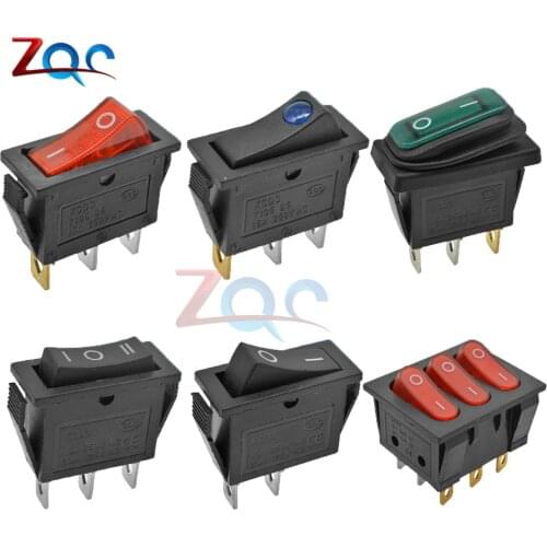 KCD3 Rocker Switch ON-OFF 2 3 Position 2 3 pin 3Pin 2Pin Electrical Equipment Light Power Switch 16A/250V 15A/250V AC Waterproof