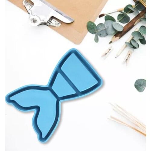 Fish Tail Storage Box Epoxy Resin Mold Table Snack Organizer Case Silicone Mould DIY Crafts Soap Candle Handicrafts Tool U2JF