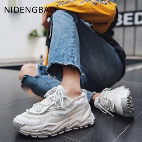 Fashion Chunky Sneakers Men Running Shoes Mesh Breathable Male Flat Casual Sports Shoes Heighten High Quality Zapatillas Hombre