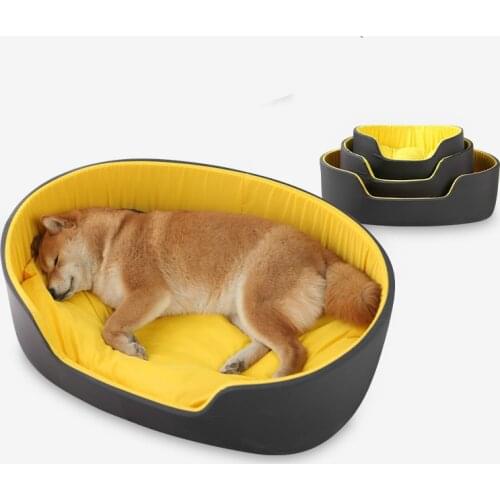 Dog Bed Round Beds Medium Small Dog House 3D Surround Warm Easy Washing Puppy Cat Bed Yorkshire Terrier