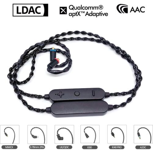 LDAC/aptX Adaptive/aptXHD Bluetooth 5.1 Wireless Handmade HiFi Earphone Cable AAC MMCX/2PIN/IE80/QDC/A2DC/IE40PRO/IM Connector