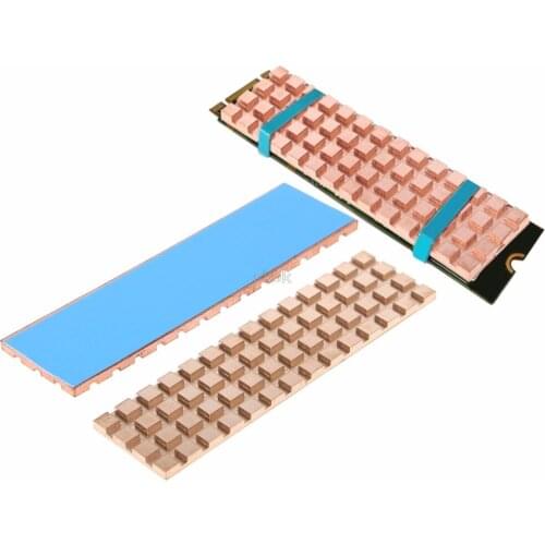 Copper Heatsink Thermal Conductive For M.2 2280 PCI-E NVME SSD Heatsink Pad MAY22 dropship