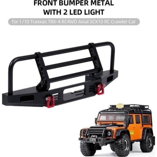 Metal Front Bumper With LED Round Lights Adjustable Mounting Height Car Accessories Exquisite Workmanship