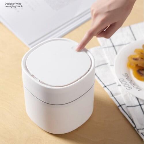 Mini Small Waste Bin Desktop Garbage Basket Home Table Plastic Office Supplies Trash Can Dustbin Sundries Barrel Box 2021