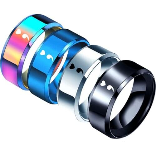 New Arrive Semicolon Rings Girls Women Ring Mental Health Elegant Gifts Ring Inspirational New Style Jewelry