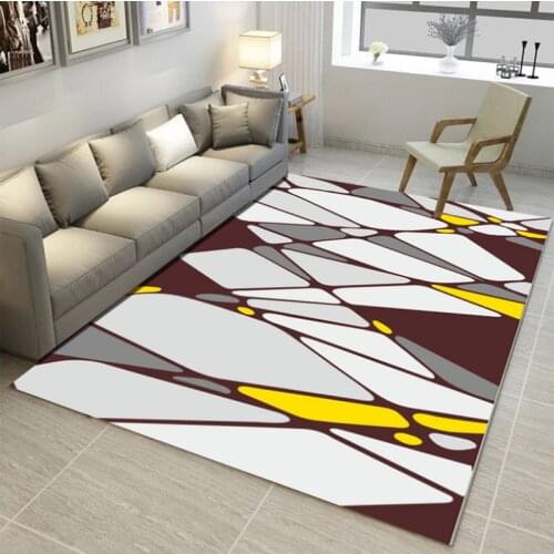 Feather Geometric Large Carpets Area Rugs for Living room Decor Tatami Kids Play Floor Mats Sofa Blanket Bedside Modern Carpet