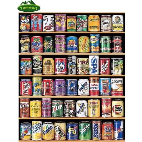 Full Square Diamond 5D DIY Diamond Painting "Soft drinks" Embroidery Cross Stitch Rhinestone Mosaic Painting Decor Gift