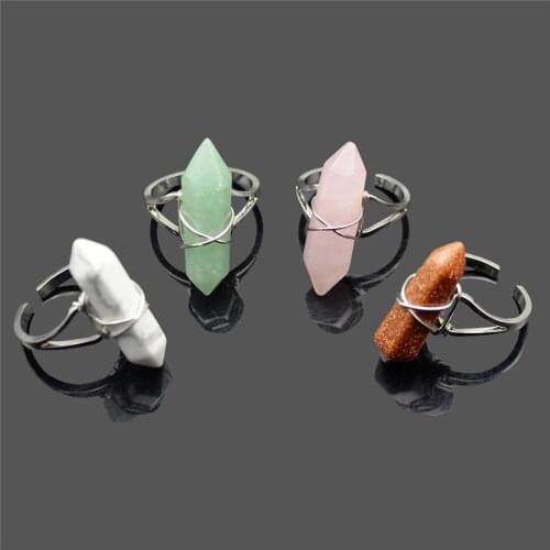 Retail 1pc ring Natural stone handmade fingerring jewelry original stone creative travel commemoration business gift