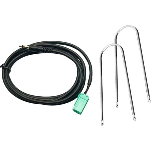 With Two Radio Aux Cable 3.5mm Audio Input Wire For Renault Punto Al-fa 159 Car Stereo Aux Input Vehicle Lead Cable Adaptor