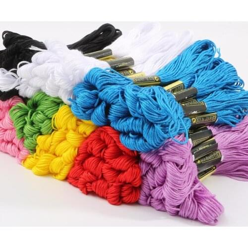 Mixed color 20pcs Cross Stitch Embroidery Thread Cord for DIY Handicraft Tool Hand Stitching Cross Stitch Cotton Embroidery