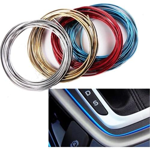 5M Car Styling Stickers Interior Trim Thread Brand Decoration Strip for Peugeot 206 307 308 for Volvo XC90 XC60 XC40 S60 S90