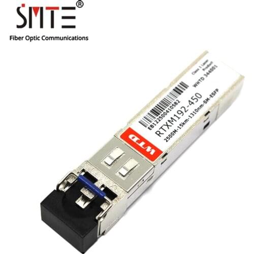 WTD RTXM192-450 2.488G-1310nm-15KM-SM-ESFP Single-mode SFP Optical Fiber Transceiver