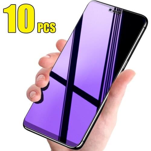 10pcs Anti Blue Protect Eyesight Tempered Glass Screen Protector Flim For iPhone 13 Pro Max 12 Mini 11 XS XR X 8 7 6 Plus SE