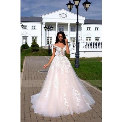 Sexy V-Neck Appliques Lace Beads Off Shoulder A-Line Backless Boho Wedding Dresses 2021 Bridal Gown Vestidos De Novia