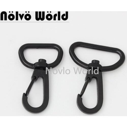 10-50 pieces Dark black 19mm 26mm Metal Swivel Trigger Bag Parts Lanyard Metal Lobster Clasp Snap Hook Buckles