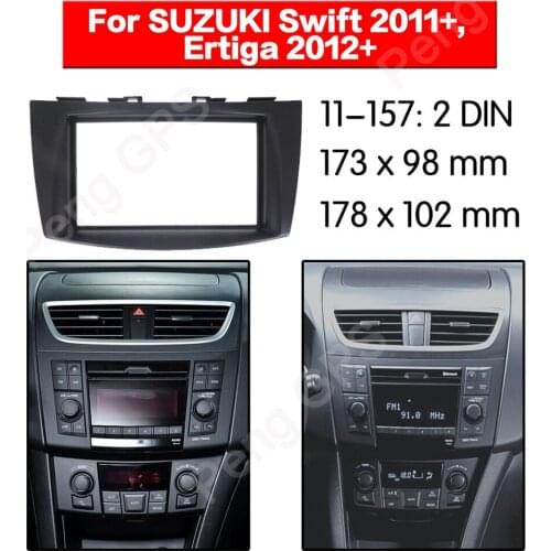 2 DIN Car Radio stereo Fitting installation adapter fascia For SUZUKI Swift 2011+ Ertiga 2012+ frame Audio Fascias