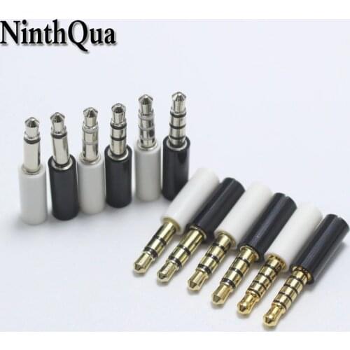 2pcs 3.5mm Mono Stereo Headset Plug 2 3 4 5 pole 3.5 mm Audio Plug Jack Adapter Connector for Mobile phone MP3 MP4 MP5 Ipad ect
