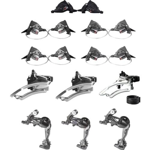 2Pcs L&R Speed Bike Thumb ers Left Right Gear Levers with Cables