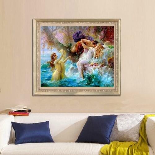5D DIY Diamond Painting Decor Diamond Mosaics Cross Stitch Needlework Bathing Fairy Diamond Embroidery All Square Diamond