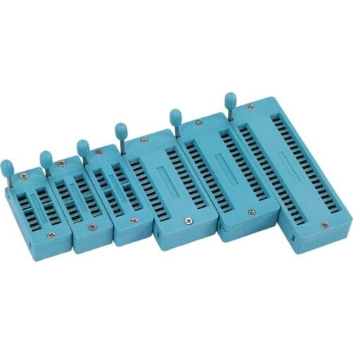 6PC Universal 14/16/18/24/28/40 pin IC Test Universal ZIF Socket Hot Home Improvement