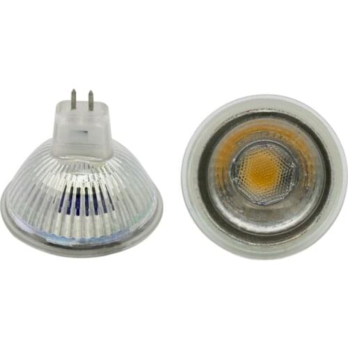 High quality LED Spotlight Bulb MR16 12V COB 5W Super Bright LED Lamp Glass Cup Light ceiling lamp Free Shipping 8pcs