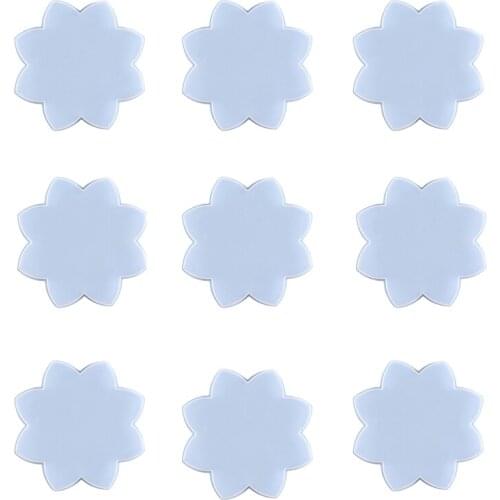 9 Pcs Lotus Coaster Silicone Diy Crystal Glue Mold