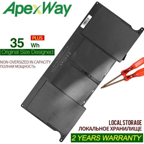 ApexWay 7.6V 35WH laptop Battery A1370 for Apple MacBook Air 11" A1465 2012 2011 production Replace A1406 battery Free shipping