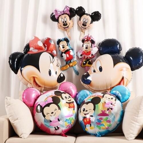 Disney Mickey Minnie Aluminum Film Balloon Birthday Party Decoration Balloon Cute Style Cartoon Character Balloon
