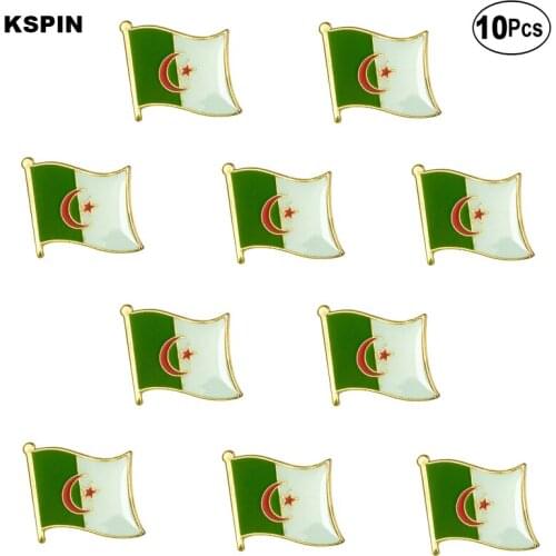 Algeria Flag Lapel Pin Flag badge Brooch Pins Badges 10Pcs a Lot