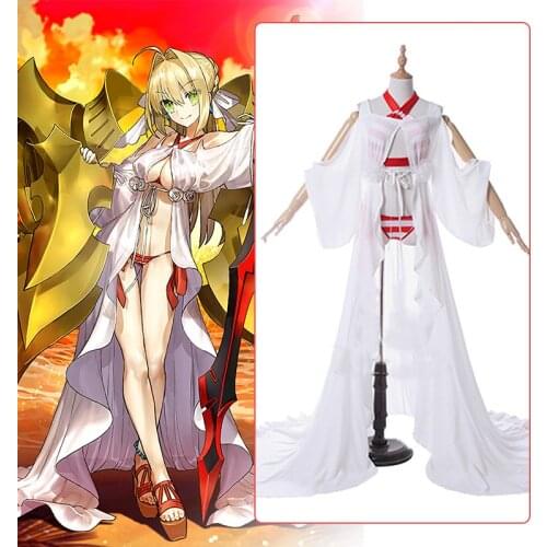 Game Fate Grand Order Cosplay Costumes Nero Claudius Caesar Augustus Swimsuit Role Playing Costume Women Girls Sexy Swimwear