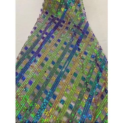 The latest African sequined lace fabric 2020 high quality Nigerian French mesh embroidery tulle lace fabric J4016