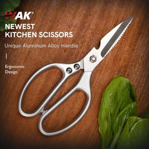 WAK Kitchen Scissors Stainless Steel Household Powerful Chicken Bone Scossors Multi-purpose Professional Sharp Scissors