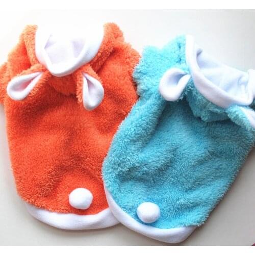 Warm Winter Dog Coats Soft Cotton Thick Fleece Jackets Pets Coats Cosplay Rabbit Lovely Small Pets Product Accessories Hoodies