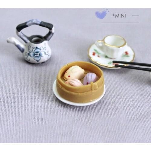 1:12 Miniature Diy Dollhouse Cantonese dim sum Dessert Pretend Food for Doll Toys