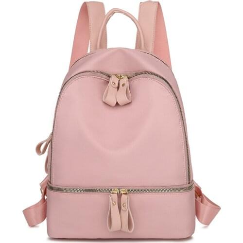 Fashion Simple Backpack Oxford Backpack Shoulder Bag for Teenage Girls Female School Bag Handbag Small Womens Backpack