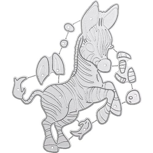 Cartoon Little Zebra Carbon Steel Cutting Dies DIY Scrapbooking Photo Album Embossing Paper Cards Making Stencil