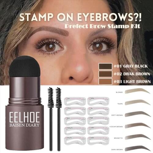 Eyebrow Shaping Kit Eyebrow Stamp and 5 Pairs Brow Stencils Kit Fast Eyebrow Styling Kit Perfect Gift for Women