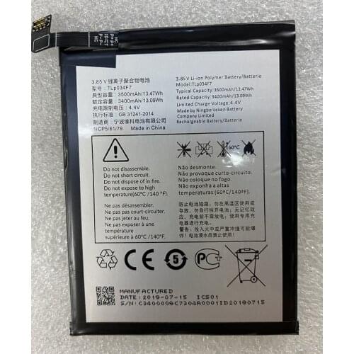 HST New Battery 3500mAh Battery TLp034F1 TLp034F7 For Alcatel 3 (2019) 5053Y 5053K, 3L (2019) 5039D High Quality Batteries