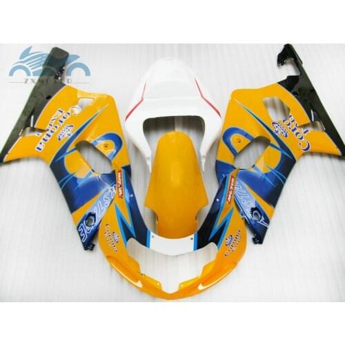 Fairings set for SUZUKI 2004 2005 GSXR 600 R750 motor ABS sport fairing kit 04 05 GSXR750 GSXR 600 K4 K5 yellow corona