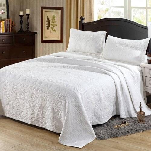 Pure White Gauze Bedspread For Bed Cotton Quilted Quilt Sets Double Bed Cover Quilted Bed Spread Quilt Cotton King