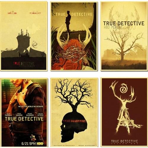 True Detective Posters Classic Movie Retro Poster Prints Art High Quality For Bar Living Room Home Decoration